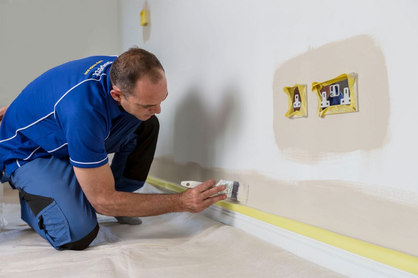 Painter and decorator working